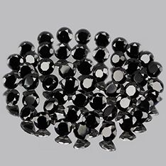 1,9 Mm Lote 10,20,50,100 un Corte Redondo calibrado Tamaño Natural Genuino Negro Espinela